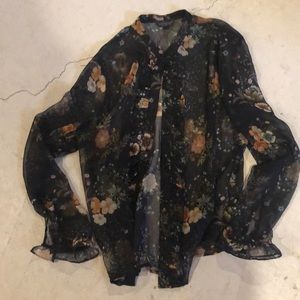 Top shop sheer blouse